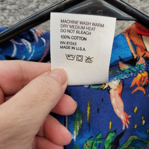 Yo Wear Hawaiian Grampcore Santa Claus Surfing Aloha Short Sleeve Size XL Blue - Picture 6 of 8